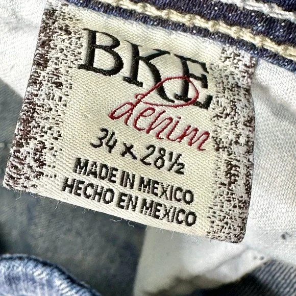 Buckle BKE Jeans Womens 34S Short Blue Fade Y2K Payton Skinny Midrise Whiskers - Picture 7 of 12